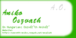 aniko oszvath business card